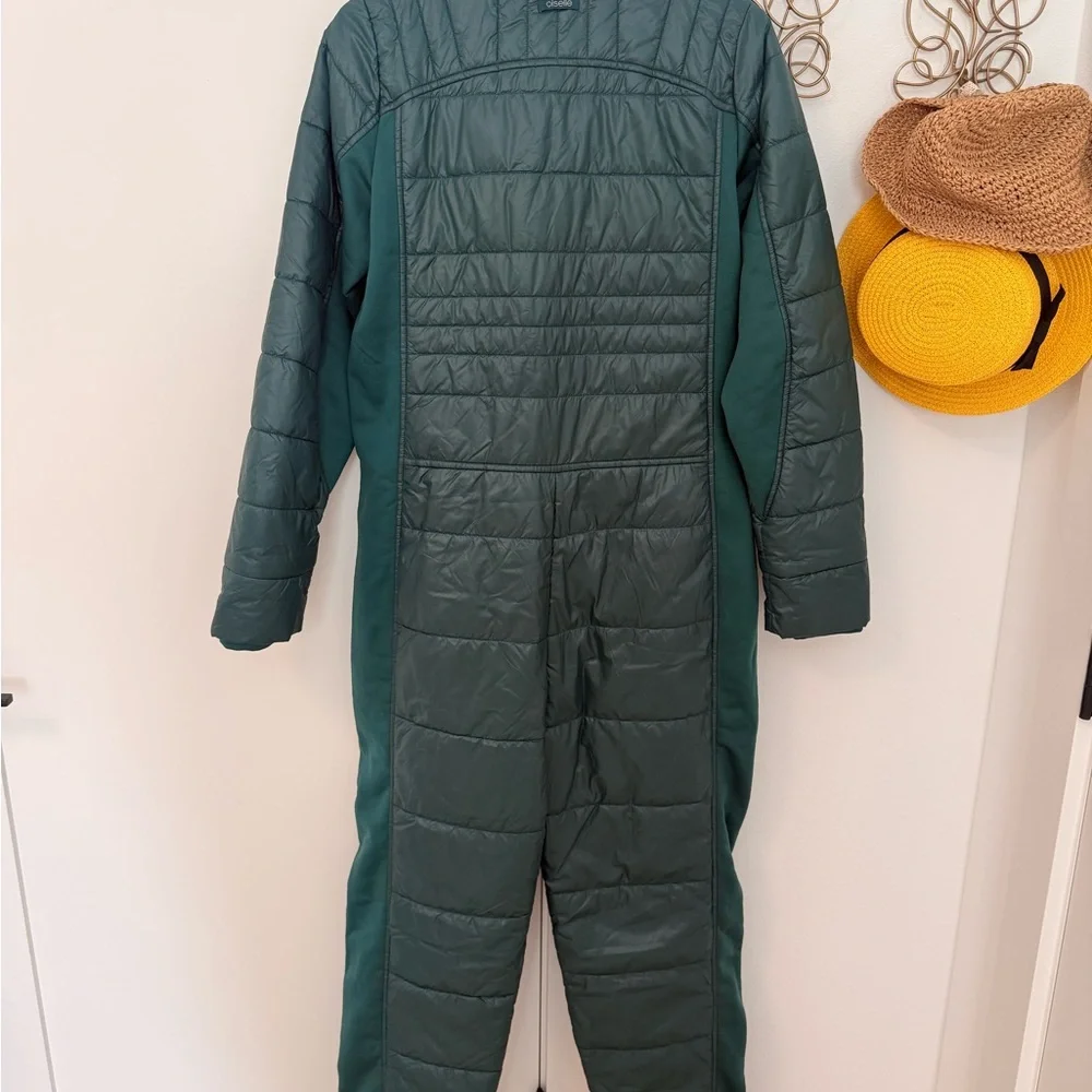 Oiselle Women's Green Yeti One-Piece Snowsuit - Picture 3 of 4